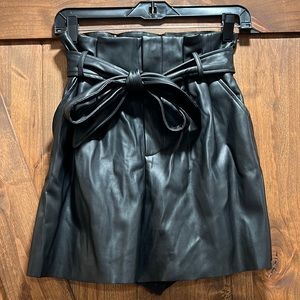 Zara Leather Shorts